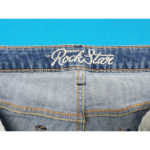 Old Navy Rockstar Women’s Jeans Size 14 Reg Blue Medium Wash - Picture 6 of 10